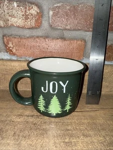 Tazza caffè maculata albero di Natale gioia 17 oz rustica vacanza - Foto 1 di 3