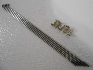 258mm 11g Gauge 2.85mm Stainless J-bend bicycle spokes with 17mm Moped Nipples - Picture 1 of 23