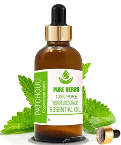 Aceite esencial de pachulí de hierbas puras 100 % puro y natural Pogostemon cablin - Imagen 1 de 11