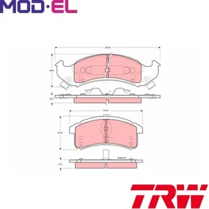 BRAKE PAD SET DISC BRAKE GDB4000 FOR PONTIAC TRANS/SPORT/VAN FIREBIRD BUICK - Picture 1 of 16