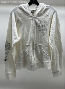 Women's HARLEY DAVIDSON White Hoodie - Size XXL - Picture 1 of 6