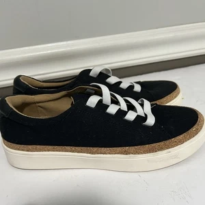 Revitalign 8 Orthotic Slip-On Black Sneaker Shoes Cork Detail  Comfort Career - Picture 1 of 12