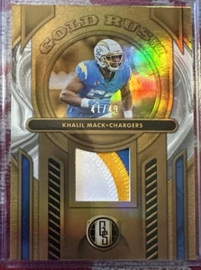 Khalil Mack 2024 Panini Gold Standard Gold Rush Jersey Relic /49 3 Color LAC - Bild 1 von 2