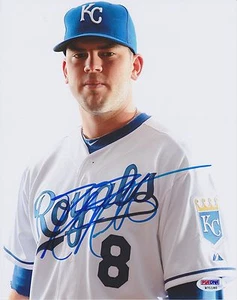 MIKE MOUSTAKAS SIGNED AUTO'D 8X10 PHOTO PSA/DNA ROOKIE GRAPH KANSAS CITY ROYALS - Picture 1 of 1
