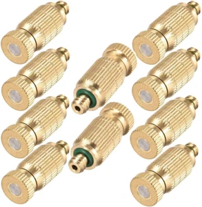 Brass Misting Nozzle, 10 Pack High Pressure Spray Misting Nozzle 10/24 UNC Outdo - Picture 1 of 12