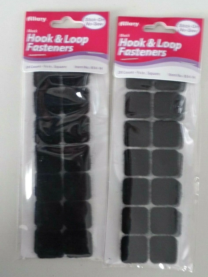 HOOK AND LOOP FASTENERS ...LOT OF 2   PACKAGES OF 28 NO SEW - Image 1 of 1