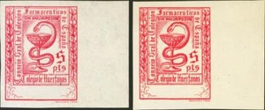 Otros apartados. Fiscal. ** MNH (1940ca). 5 pts carmín, dos sellos sobre papele - Imagen 1 de 1