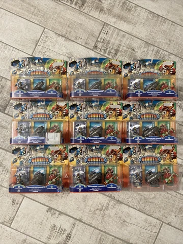Lot Of 9- Skylanders Giants 3 Pack Dragonfire Cannon Chop Chop Shroomboom Cover