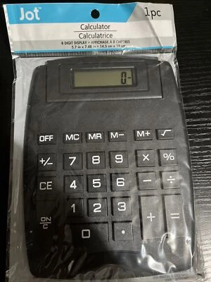 NEW Jot 8-Digit Large Jumbo Desktop Calculator Big Button SEALED w/BATTERY - Image 1 of 2