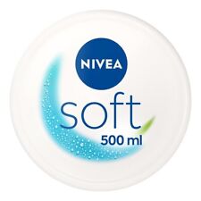 NIVEA Soft (500ml), A Moisturising Cream for Face, Body and Hands with Vitamin E