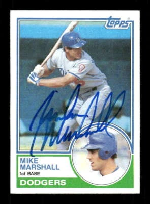 1983 Topps Dodgers 324 Mike Marshall Signed Auto Autograph BXCP38 - Image 1 of 2