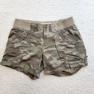 Sonoma Life Cargo Shorts 2 Green Camo Elastic Band Modern Fit Cotton Stretch - Imagen 1 de 9