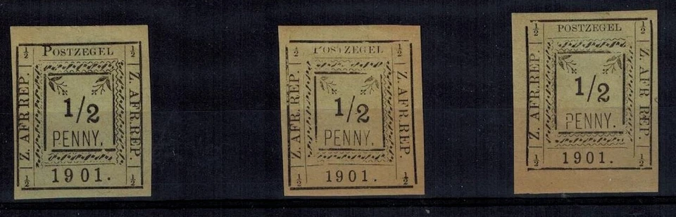 Iniciais do controlador TRANSVAAL Pietersburg 1901 SG 1e,2dc, 2d 1/2d P2 omitidas - Imagem 1 de 1