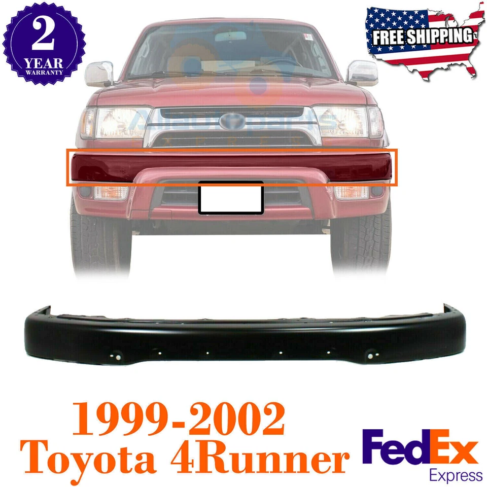 Передний бампер загрунтованный черный стальной для 1999-2002 Toyota 4Runner - Изображение 1 из 4
