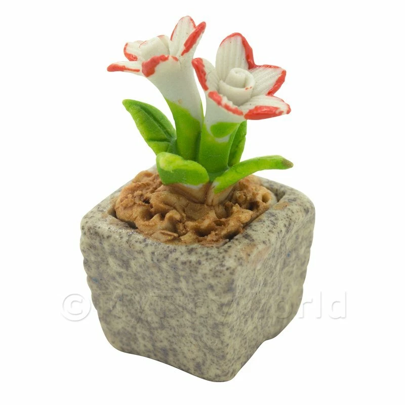 Miniatura Fatto a Mano Doppio Colorato Ceramica a Fiori - Immagine 1 di 1