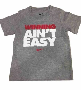NIKE Dark Grey Heather Short Sleeve Little Kid’s Tee Shirt~~Size 6 - Picture 1 of 4
