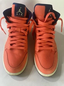 Nike Air Jordan 1 Mid Turf Women's Size 9 Turf Orange Blue CD7240 804 2018 - Picture 1 of 9