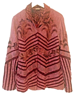 Chaqueta boho de terciopelo bordado con lentejuelas talla L para mujer Parsley & Sage - Imagen 1 de 16