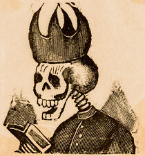 Jose Guadalupe Posada - Skeleton Wearing Bishop's Mitre (1900s) - 17"x22" Print