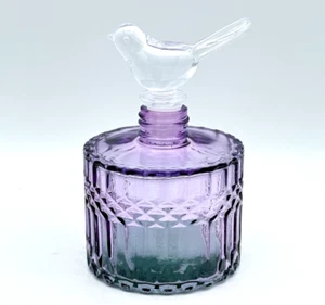 Vintage Amethyst Perfume Bottle Glass Bird Dauber EUC Empty 10 oz Approx - Picture 1 of 12