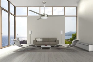 Vam Ventilatore da Soffitto Silenzioso Vega Nickel132cm Luce Telecomando Pre-Ritorno - Foto 1 di 3