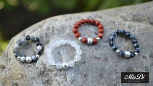 ¡Nuevos anillos de cuentas elásticas!! ¡Con plata esterlina genuina y piedras preciosas semipreciosas! - Imagen 1 de 20
