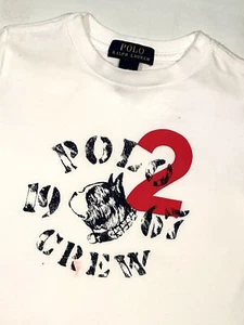 POLO RALPH LAUREN T SHIRT BOYS 4 RL 1967 BULLDOG POLO CREW KIDS - Picture 1 of 8