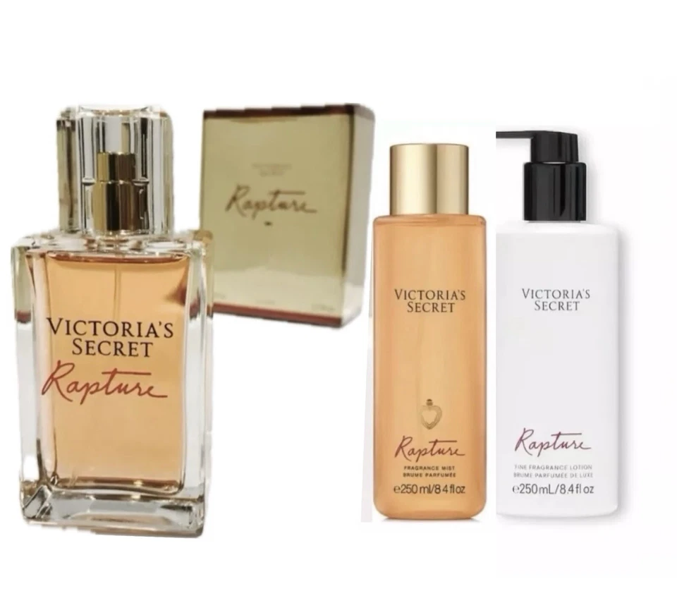 Victoria's Secret Rapture Colonia, Niebla Y Loción, 3 Piezas Nuevo Foto 1 de 1