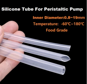 Tubo de silicona suave transparente Ø 0,8 - 19 mm grado alimenticio alta temperatura para bomba peristáltica - Imagen 1 de 8