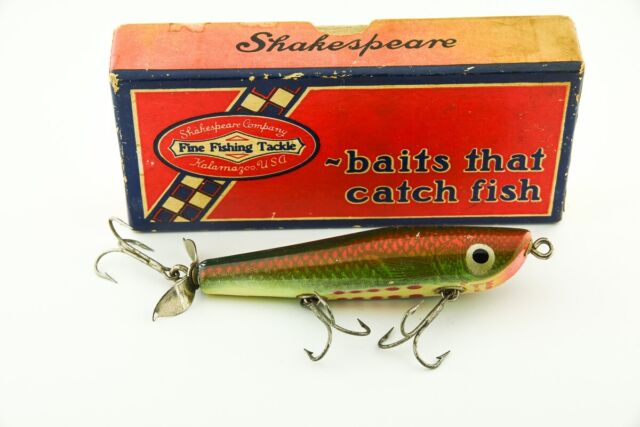 Five Vintage Fish Lures 3 1/2-4 1/2 (excluding hooks) Renosky, Rapapa -  Ruby Lane