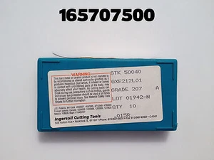 Ingersol de inserción de carburo GXE212L01 GR 207 NUEVO en paquete de CANTIDAD 10 exceso de existencias - Imagen 1 de 2