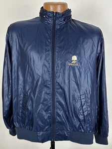 Chaqueta de Colección Años 80 Izod Club Hombres M Azul Marino Cremallera Completa Capucha Willow Creek Golf Nylon - Imagen 1 de 15