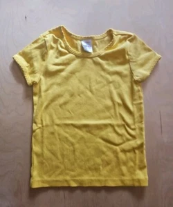NWOT HANNA ANDERSSON WARM SUN YELLOW SHORT SLEEVE PIMA POWER TEE TOP SHIRT 110 5 - Picture 1 of 6
