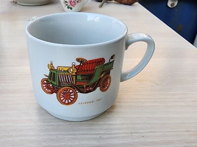 Superbe tasse porcelaine ? Monopoli 65 TTT CEIRANO 1901 voiture ancienne rare - Photo 1/4