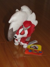 7" LYCANROC Midnight Form Alolan Pokemon Center PokeDoll Wolf Plush - NEW!