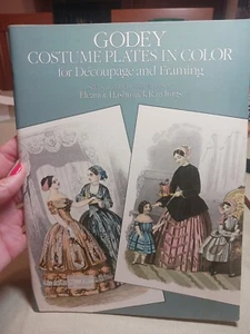 Godey Costume Plates in Color for Decoupage and Framing Eleanor Rawlings 1979 - Picture 1 of 12