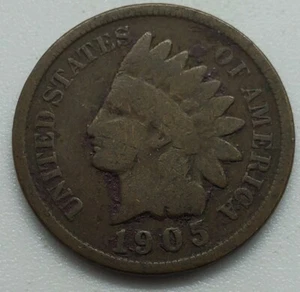 1905 Indian Head Cent Penny US Coin #97 - Picture 1 of 2
