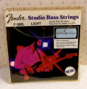 Fender Studio Bass Strings - F-990L- Electric Bass 34" Scale Round Wound Nickle - Picture 1 of 11