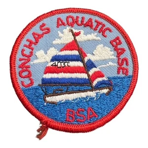 Conchas Aquatic Base Boy Scout Camp Patch BSA Sailing Red Blue White - Picture 1 of 2