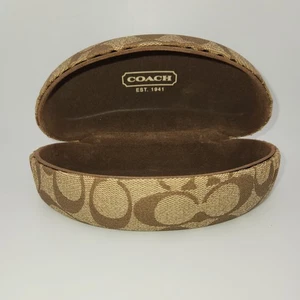 Coach Monogramm Hartschale Brille Sonnenbrillenetui traditionell C Logo braun - Bild 1 von 4