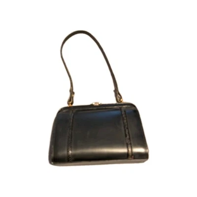 BOLSO DE MANO CON MARCO MOD de colección negro mango superior empujar para abrir Foto 1 de 4