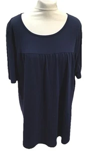 SHEIN CURVE Navy Round Neck S/sleeve Blouse 3XL - Picture 1 of 5
