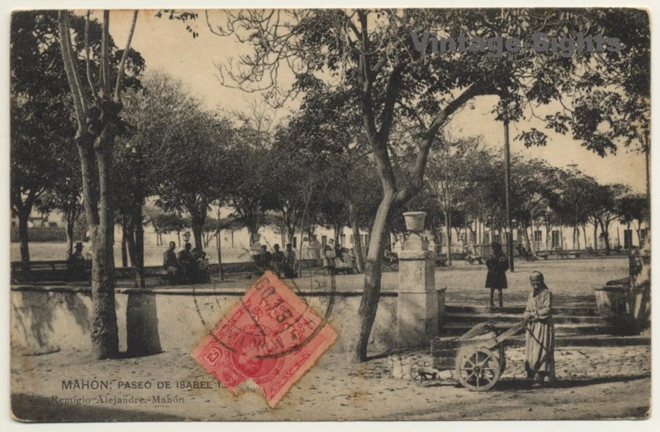 Mahón / Menorca: Paseo De Isabel (Vintage PC 1919) - Imagen 1 de 1