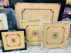 STRONG Carrom Board Coins & Striker Set Wooden Smooth Surface Gift Indian Games - Picture 1 of 5