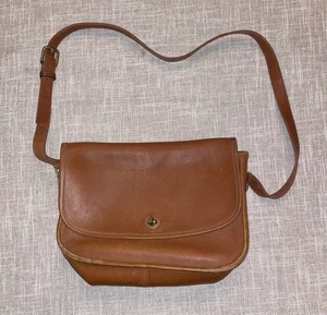 Cartera de cuero Coach vintage - cierre giratorio, marrón tostado naranja - 4714 - Imagen 1 de 13