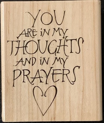 Stampendous You Are In My Thoughts And In My Prayers 心形橡皮图章 — 第 1/4 张图片