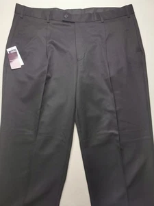 BROOK TAVERNER Mens UK W42 L30 Black Pleated Delta Trousers (NEW) Recycled 8515D - Picture 1 of 14
