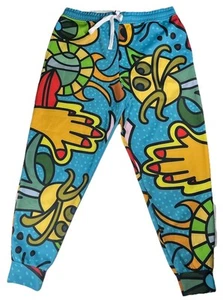Coole Jogginghose Hose, Japanese Art Athletic Joggers mit Kordelzug Gr. XL (A4) - Bild 1 von 7