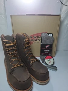 Red Wing 2442 Traction Tread Lite Braun Sicherheit Zehen Arbeitsstiefel Größe US 12 D HERREN  - Bild 1 von 9