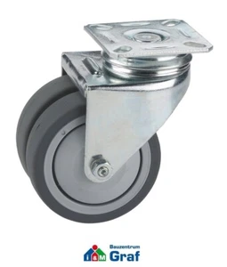 Rueda Doble De Dirección Dörner+Helmer Con Superficie De TPE, 75x25mm - Imagen 1 de 1